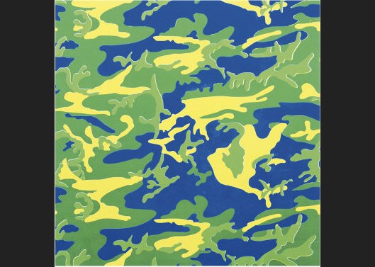 Andy Warhol Camouflage green blue yellow